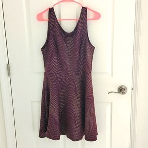 Purple and Gold Sparkle Dress Size XL